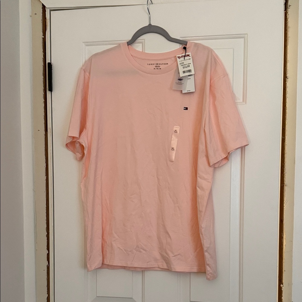 Tommy Hilfiger Men's Light Pink Short Sleeve Tee